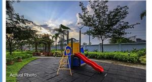 a playground with a slide and a ladder at Lovely 2 BR Condo with FREE Secured Parking in Manila