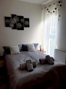 En eller flere senge i et værelse på Apartament w Rezydencji Bursztyn