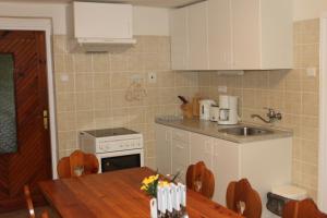 Kuchyň nebo kuchyňský kout v ubytování Apartmány Vydrýsek
