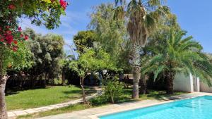 Basen w obiekcie House with exclusive pool and garden 7 min walk from the beach and the center lub w pobliżu