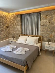 Posteľ alebo postele v izbe v ubytovaní NJ Corfu Astro Apartments