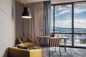 A seating area at Pullman Tbilisi Axis Towers