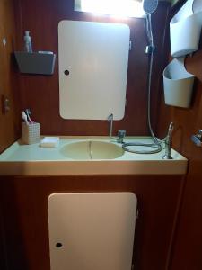 Ванна кімната в Voilier logement spacieux à louer au port - Gruissan Plage - 11 Aude