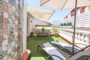 Posezení v ubytování Fantastic Penthouse Malaga Center