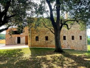 a brick building with a tree in front of it at Recientemente restaurada, ideal para grupos! in Cabanellas