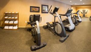 Fitnes oz. oprema za telovadbo v nastanitvi Little Missouri Inn & Suites New Town