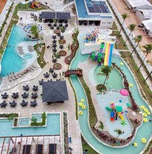 a model of a resort with a water park at Salinas Exclusive Resort in Salinópolis