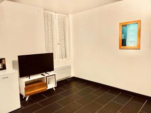 Telewizja i/lub zestaw kina domowego w obiekcie Studios au quartier pavillonnaire rue d Ambert