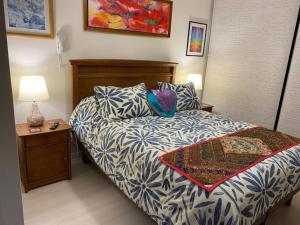 Кровать или кровати в номере MARAVILLOSO Y NUEVO DEPTO 1 a 6 PERSONAS