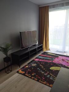 TV a/nebo společenská místnost v ubytování Apartament Letnicka, Nowy, 950m od morza