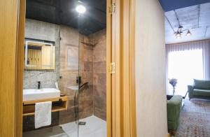 Koupelna v ubytování Hotel Posta