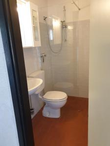 een badkamer met toilet en wastafel bij Gardameer-Tignale-Hasewinkel in Tignale +15 foto's