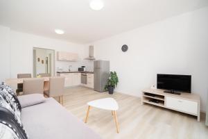 Kuchyň nebo kuchyňský kout v ubytování Apartments Oriana