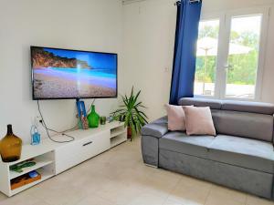 TV a/nebo společenská místnost v ubytování Apartment Jole