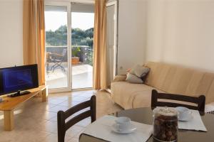 a living room with a couch and a table at Cipra Apartments in Okrug Donji
