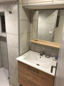 a bathroom with a sink and a mirror at Le jardin in Aix-en-Provence