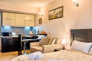 Kuchyň nebo kuchyňský kout v ubytování Studio Apartment NFT New Gudauri 215 + 18 fotografií