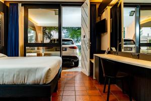 Postel nebo postele na pokoji v ubytování Hotel Pineta