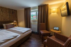 TV a/nebo společenská místnost v ubytování Dammschenke Gasthof & Hotel