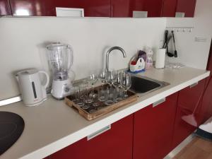 Kuchyň nebo kuchyňský kout v ubytování House Lena