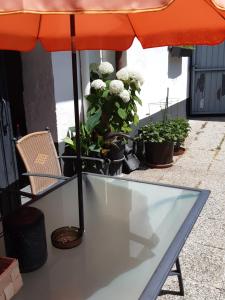 Un patio o zona al aire libre en Appartement Ferienwohnung LANG