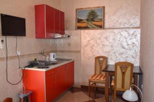 Kuchyň nebo kuchyňský kout v ubytování Apartmani Masa