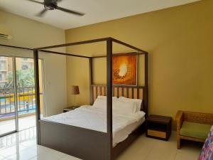 Un pat sau paturi într-o cameră la ccfd 5pax Gold Coast Morib Resort - Banting Sepang KLIA Tanjung Sepat +44 fotografii