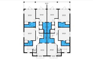 ein Grundriss eines Hauses in der Unterkunft Beach Estate East in Fort Morgan