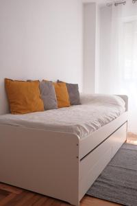 Cama o camas de una habitación en Precioso piso en el centro de Moaña