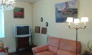 Televízia a/alebo spoločenská miestnosť v ubytovaní Maison familiale Ronchonnette et mon Repos