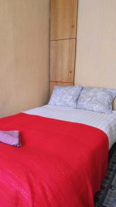 Llit o llits en una habitació de Cozy room in Kaunas