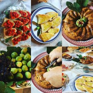 a collage of pictures of different types of food at Residenza Santa Maria In Borraccia in Magliano in Toscana