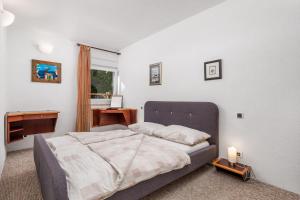 sypialnia z łóżkiem i biurkiem w obiekcie Selak Apartments w mieście Grabovac