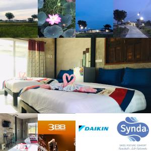 Postel nebo postele na pokoji v ubytování SolarCell Private Homestay - โซล่าเซลล์ไพรเวทโฮมสเตย์