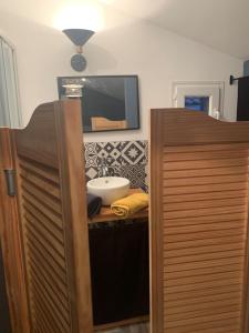 Postel nebo postele na pokoji v ubytování Logement indépendant Bassin d'Arcachon