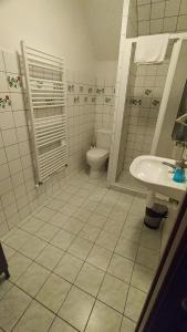 Kúpeľňa v ubytovaní Hotel Hospodářský dvůr Bohuslavice
