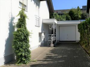 a house with a christmas tree on the side of it at Im Süden in Ettenheim