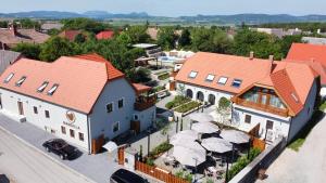 an aerial view of a town with buildings at Mandilla in Köveskál