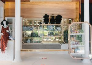 a display case in a store filled with items at Samed Grandview Resort in Ko Samed