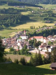 a small town in the middle of a green field at La Stella Alpina in Colle Isarco