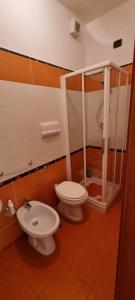 a bathroom with a toilet and a shower and a sink at PraiadAmare in Praia a Mare +22 photos
