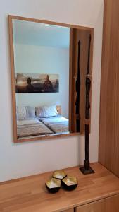 Łóżko lub łóżka w pokoju w obiekcie Appartement Zirkl / Haus Gloria