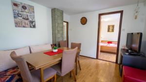 Televízia a/alebo spoločenská miestnosť v ubytovaní Apartman Ris Gorski Kotar Crni Lug
