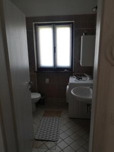 Koupelna v ubytování Apartma Rok