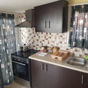 Kuchyňa alebo kuchynka v ubytovaní KORONI MARE -Sea view apartment/διαμέρισμα με θέα στην θάλασσα