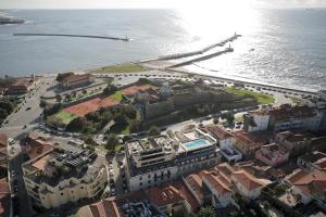 an aerial view of a city next to the ocean at Hotel Boa - Vista in Porto