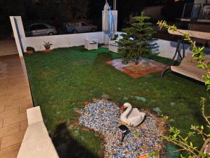 A garden outside Maria's modern studio 5min from beach