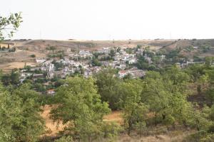 a small town on a hill with trees at Casa del Medico in Olmeda de las Fuentes