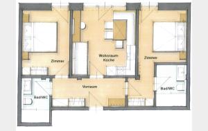 Floor plan ng Gästehaus Mirzl