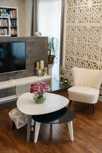 TV a/nebo společenská místnost v ubytování Backyard Novi Sad